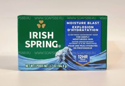 Мыло Irish Spring Moisture Blast ☘ Colgate-Palmolive, США/Мексика/Тайланд, 104,8гр | выпуск 2025 г.
