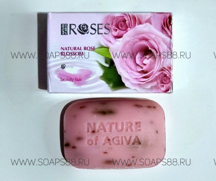 Мыло Nature of Agiva с лепестками розы, Болгария, 75гр