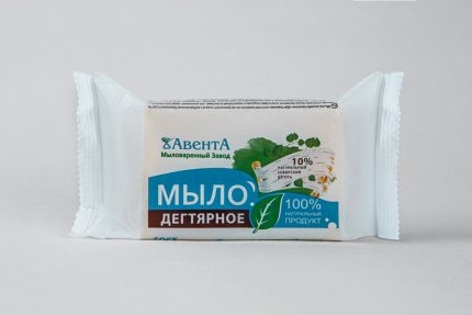 Мыло хозяйственное Дегтярное, ООО Авента, Россия, 200гр (в упаковке)