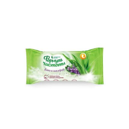 Мыло Формула Чистоты Алоэ и Шалфей, ЕЖК, Россия, 150гр (флоупак)